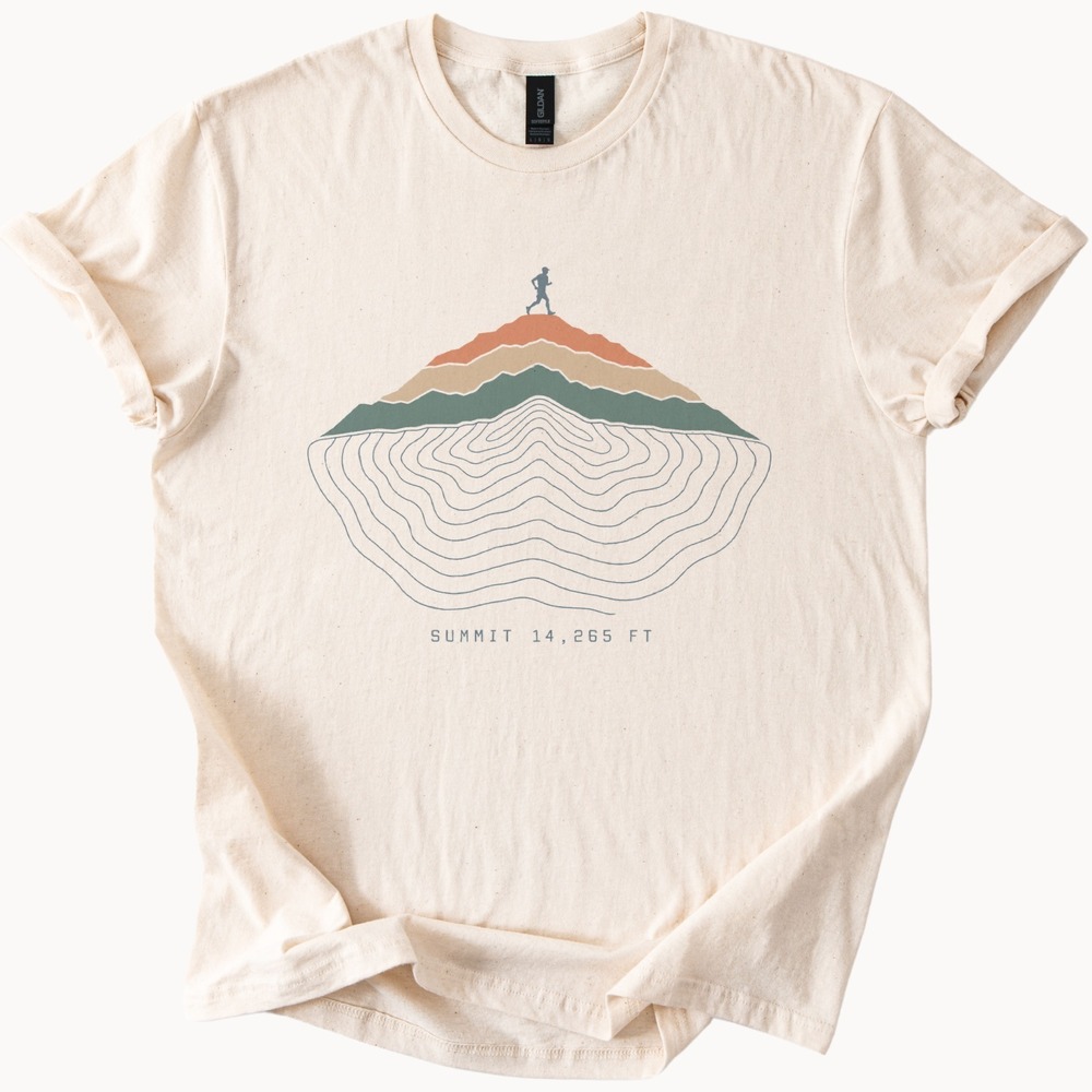 Summit 14265 Vintage Style Layered Mountain Art Tee